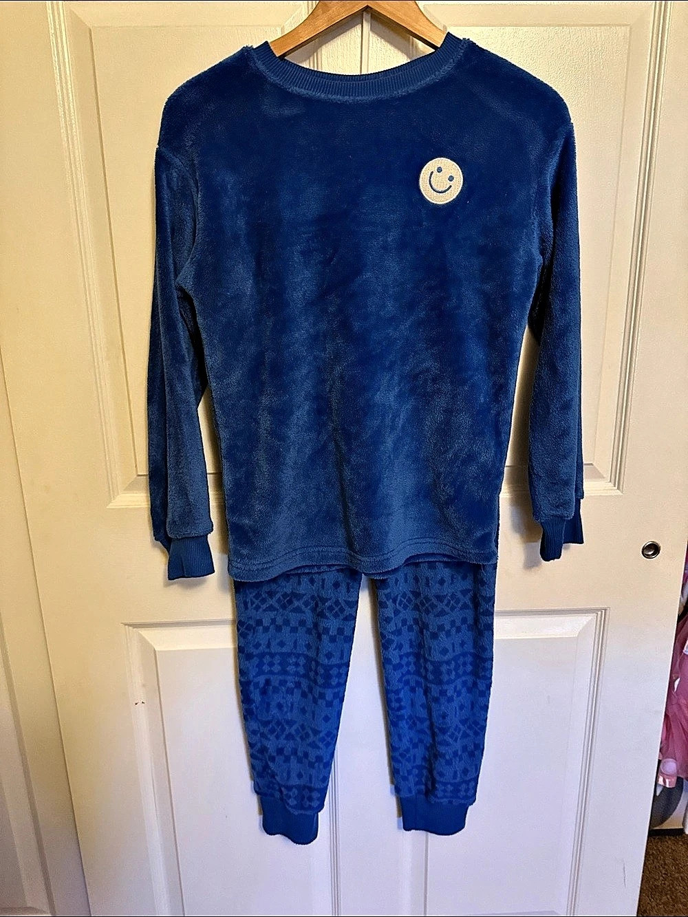 Cat & Jack Girls Blue Pajama Set Size XL (14) Like New